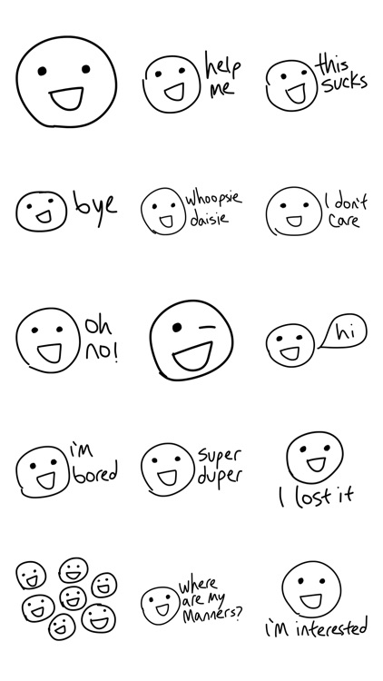 Funny Face sticker, cute pic stickers for iMessage