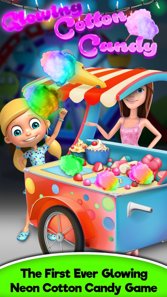 Rainbow Unicorn Glowing Cotton Candy! Fair Food - 1.0 - (iOS)