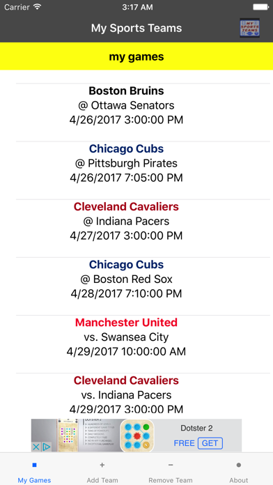 Screenshot #3 pour My Sports Teams