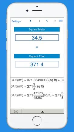 Square Feet / Square Meters area converter iPhone image 4