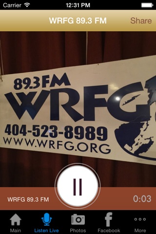 89.3 FM WRFG Atlanta screenshot 2