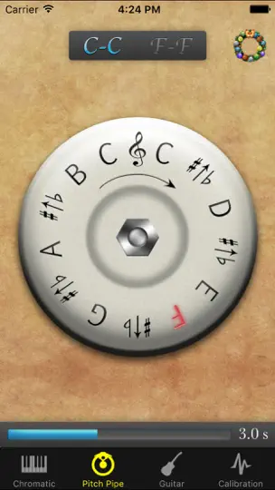 Captura de pantalla de Pitch Pipe+ en iPhone 2