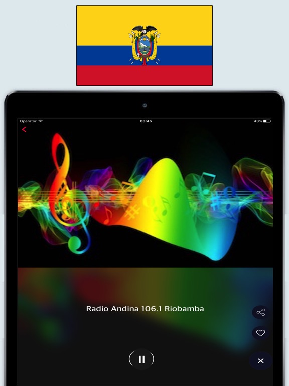 Radios Ecuador FM AM / Radio Stations Online Live iPad screenshot 5 - Music app