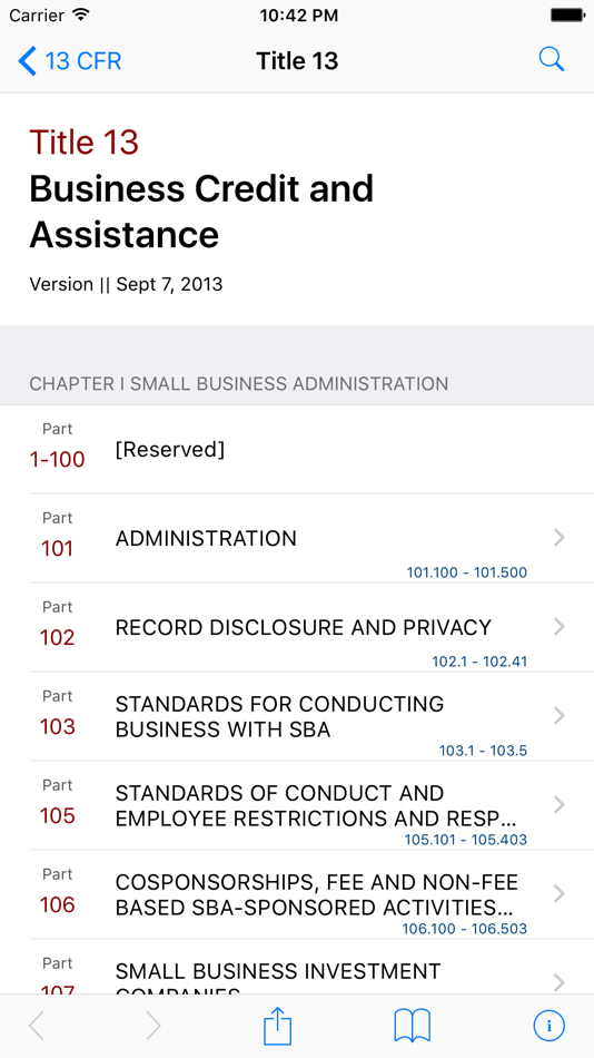 13 CFR - Business Credit and Assistance (LawStack) - 8.602.20170702 - (iOS)