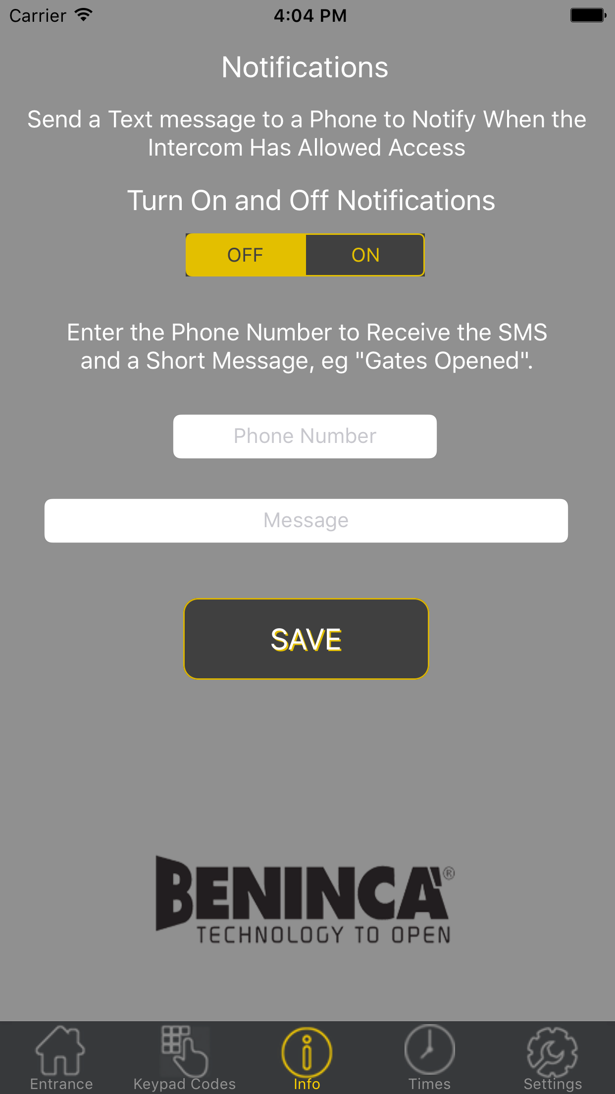 Beninca Prime Intercom screenshot 3