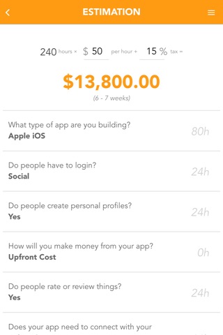 Estimapp – How Much to Make an App? - náhled