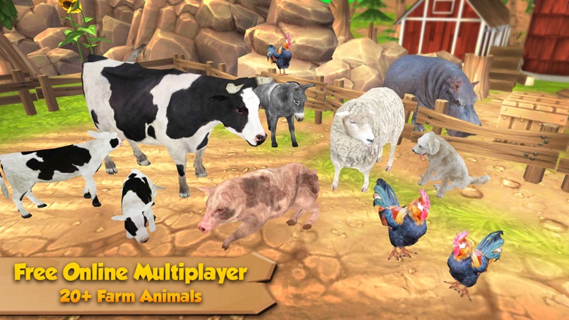 Farm Animal Family Online - Multiplayer Simulator screenshot 1