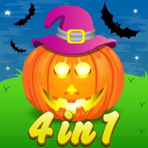 Four in One Halloween Activity games for Kids Icon