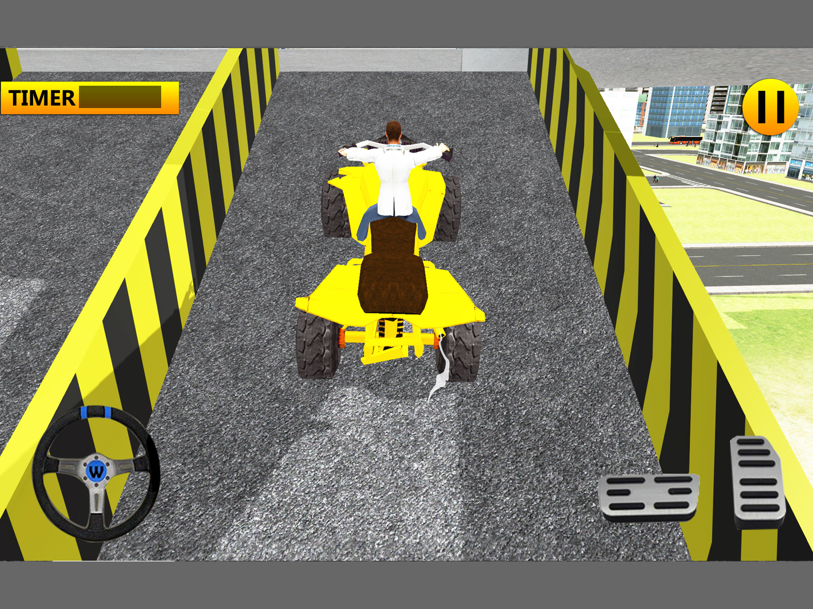 Quad bike tricky parking & crazy driving simulator