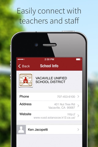 Vacaville Unified School District screenshot 2