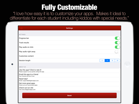 Articulation Cards iPad screenshot 4 - Education app