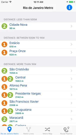 Screenshot von Rio De Janeiro Metro auf dem iPhone 1