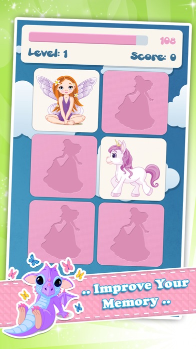 Screenshot #2 pour Jeux de mémoire : Princesse