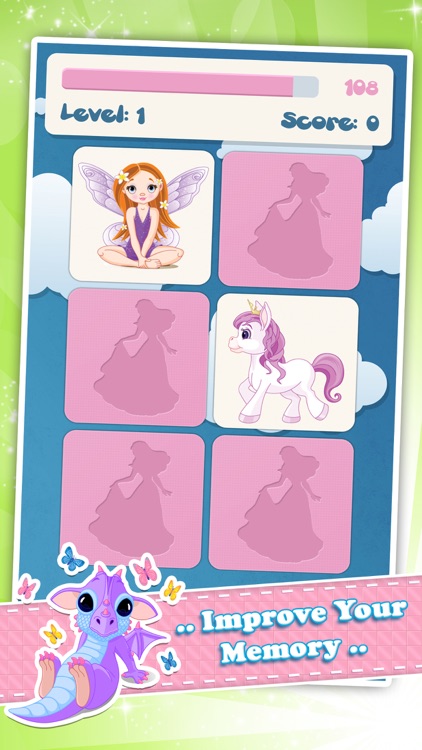Matching family game: Princess