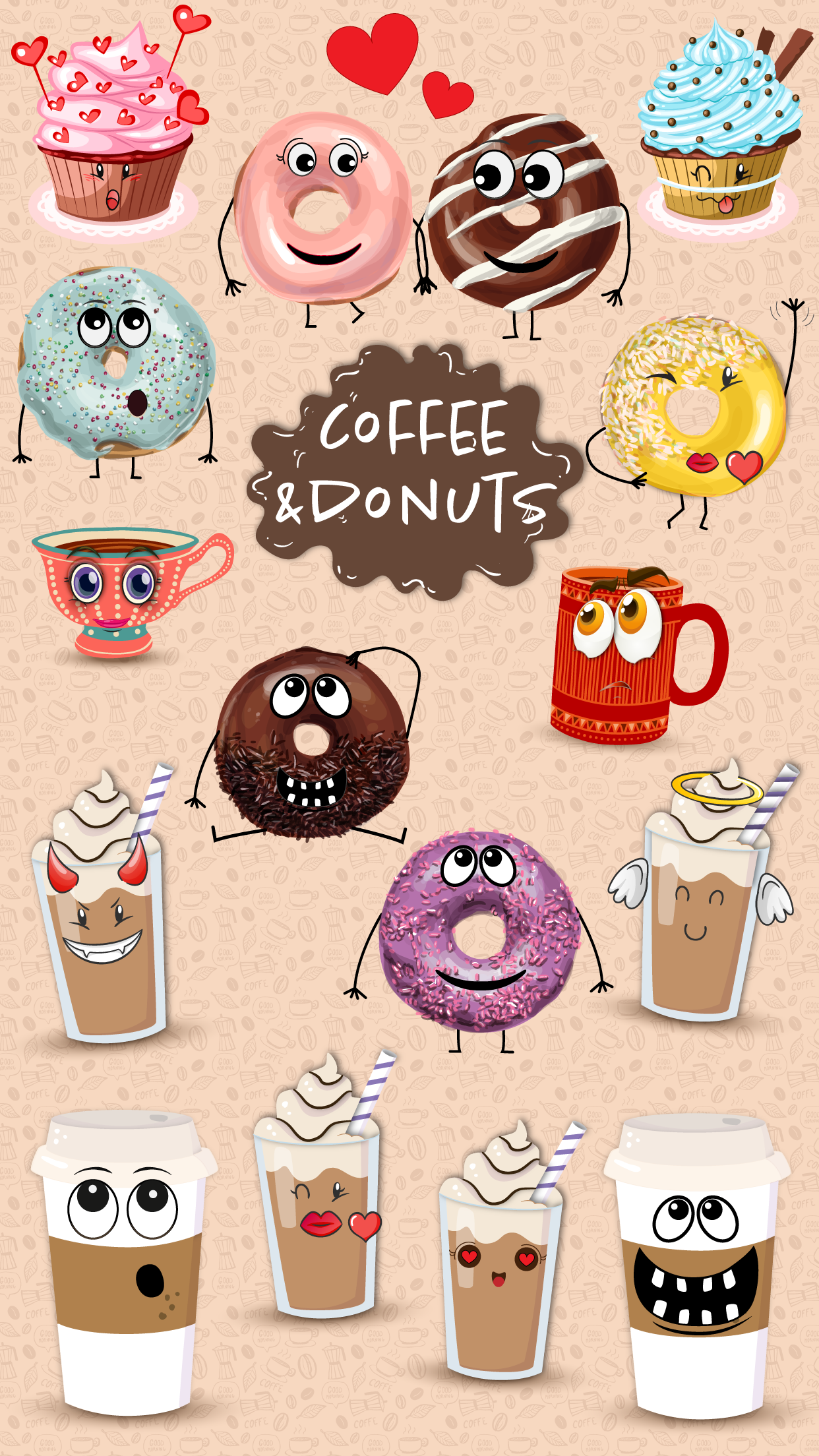 CoffeeMoji - Coffee, Donuts and Cupcakes