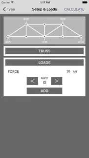 truss calculator / cálculo de cerchas iphone screenshot 3