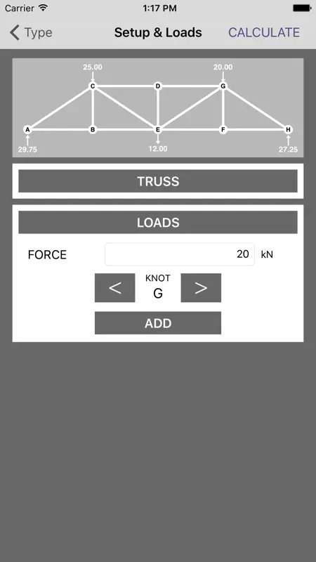 Truss Calculator / Cálculo de cerchas screenshot 3 of 4