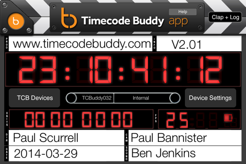 Timecode Buddy : app - náhled