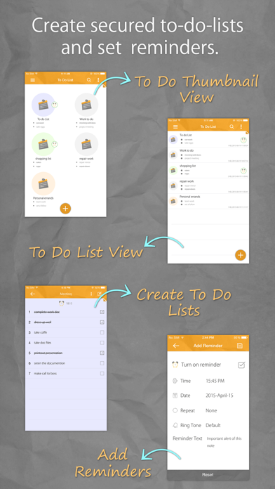Screenshot #2 pour Notes Lock – Password Note