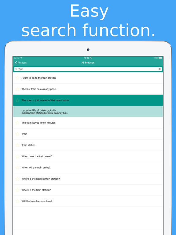 Simply Learn Urdu- Offline Phrasebook For Pakistan iPad screenshot 5 - Education app
