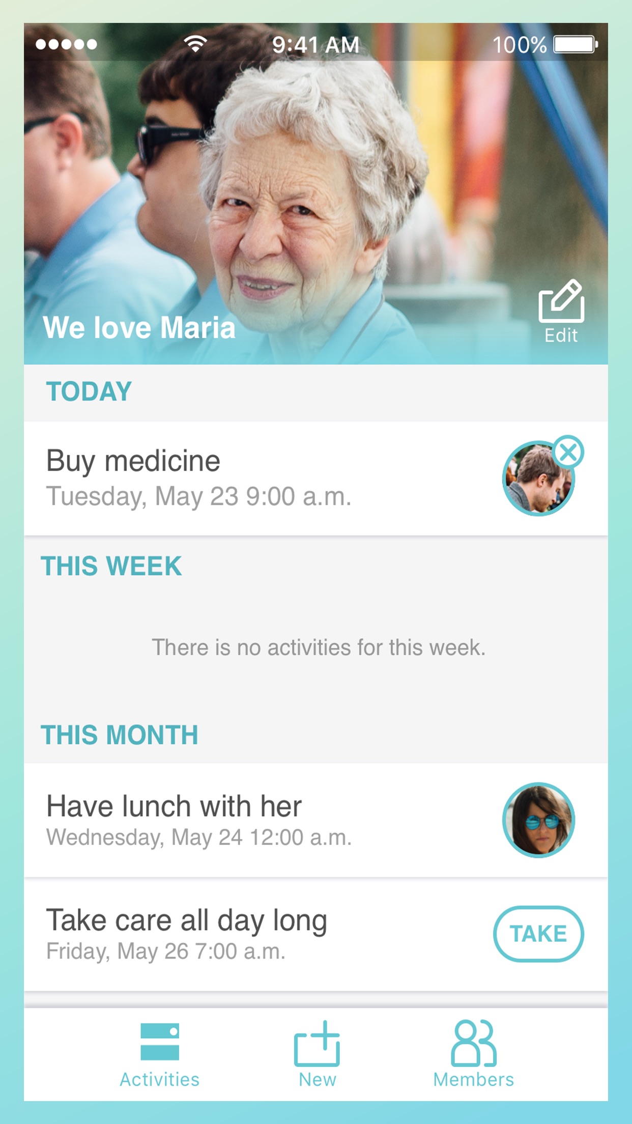 Screenshot do app Ohana - Família Unida
