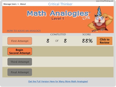 Math Analogies™ Level 1 (Lite)のおすすめ画像4