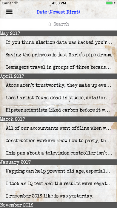 Tearable Puns iPhone screenshot 4 - Entertainment app