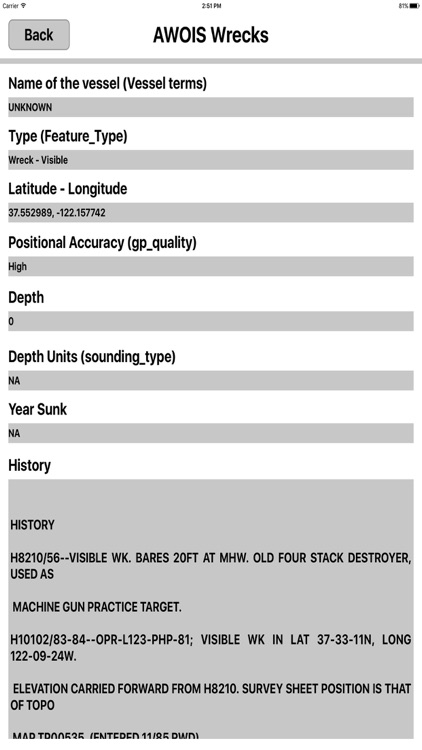 Noaa Wrecks & Obstructions MGR screenshot-3