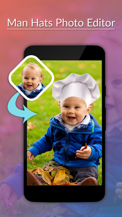 Screenshot #2 pour Man Hats Photo Editor -Man Hats Camera stickers