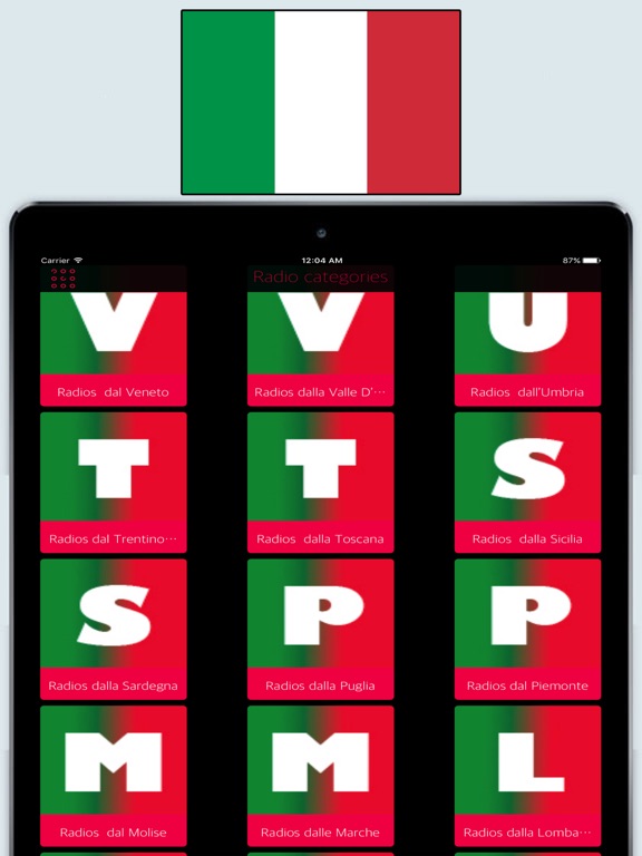 Radio Italy FM - Best Radios Stations Live Online iPad screenshot 1 - Music app