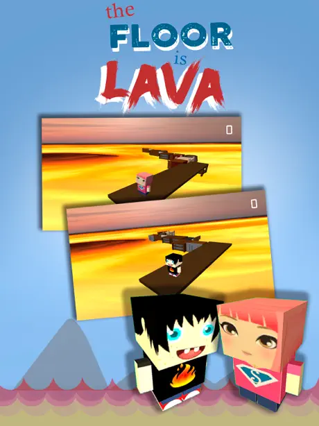 Golvet är lava 3D