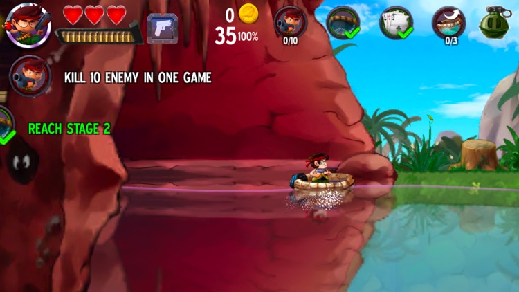 Commando Battleship Shooting Boat Racing Game 2D