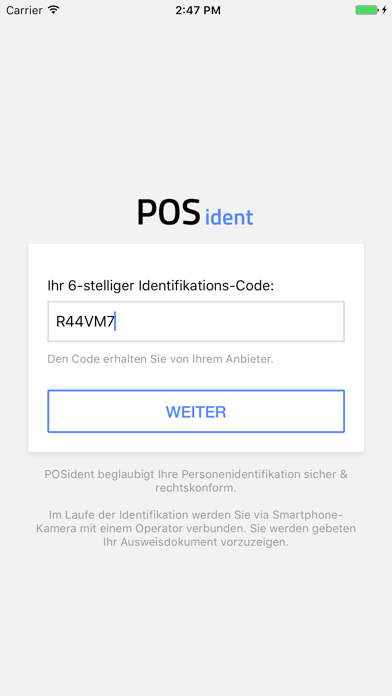 Screenshot #1 pour POSident - Video Legitimierung