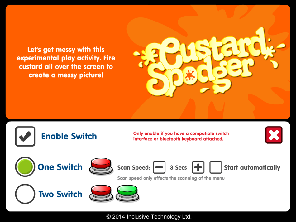 #5. Custard Splodger (iOS) By: Inclusive Technology Ltd