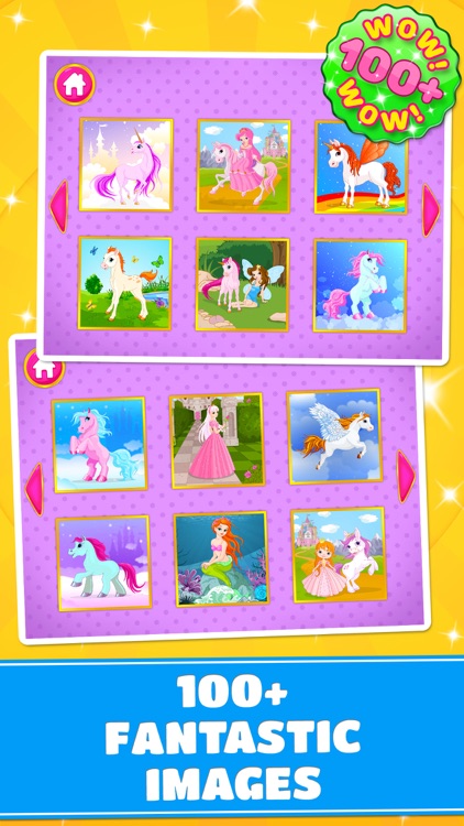 Cute Ponies & Unicorns Puzzles : Logic Game