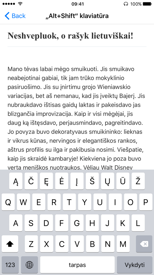 #1. Lietuviška klaviatūra „Alt+Shift“ (iOS) 由: Nesisuksi-negyvensi MB