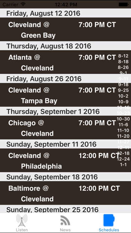 Cleveland Football - Radio, Scores & Schedule screenshot-3