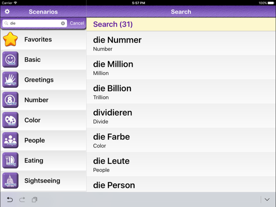 Learn German Vocabulary | German Flashcards iPad screenshot