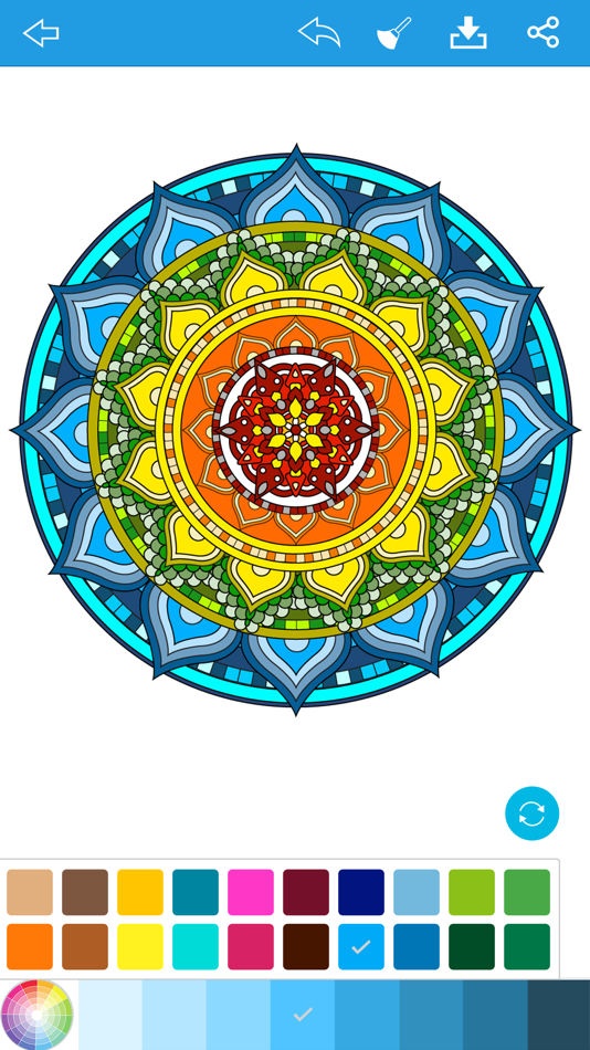 #2. Mandala Coloring - For Adults (iOS) Ved: Mandira Banerjee