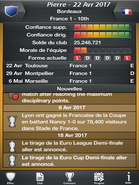 Screenshot #5 pour My Football Club Manager