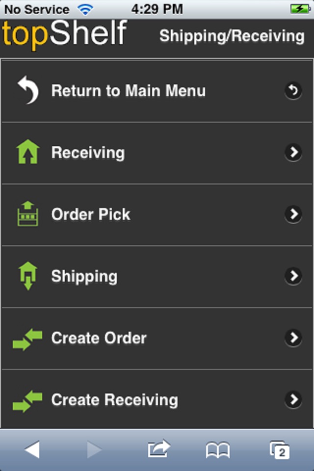 topShelf Mobile Inventory screenshot 2