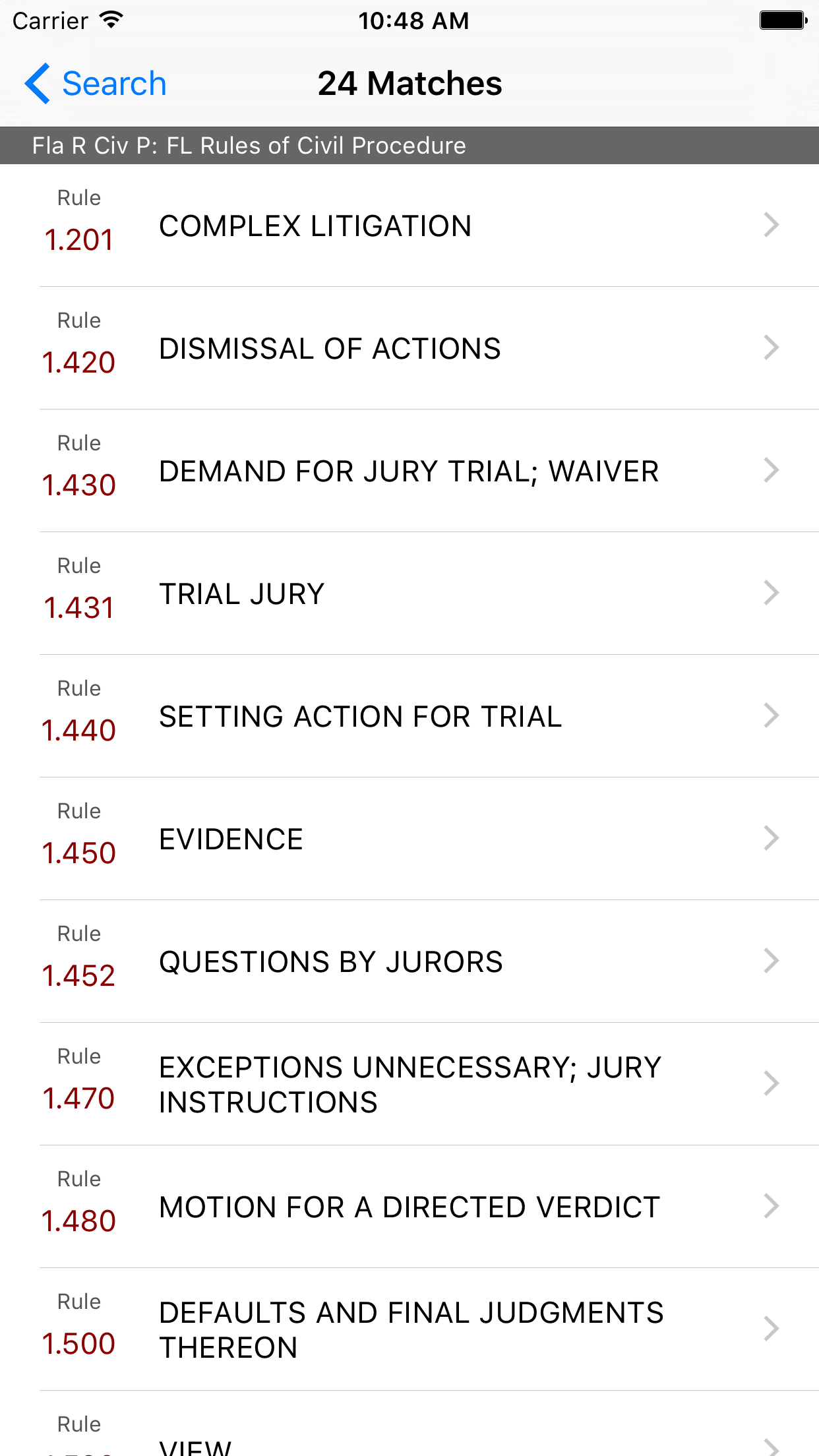 Florida Rules of Civil Procedure (LawStack Series) screenshot 5