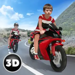 Crazy Kids Motorcycle Highway Race app icon