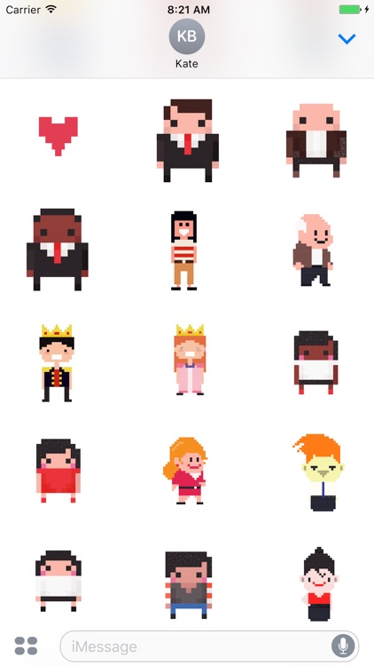 Animated Pixel People Stickers by Jung HyunYi