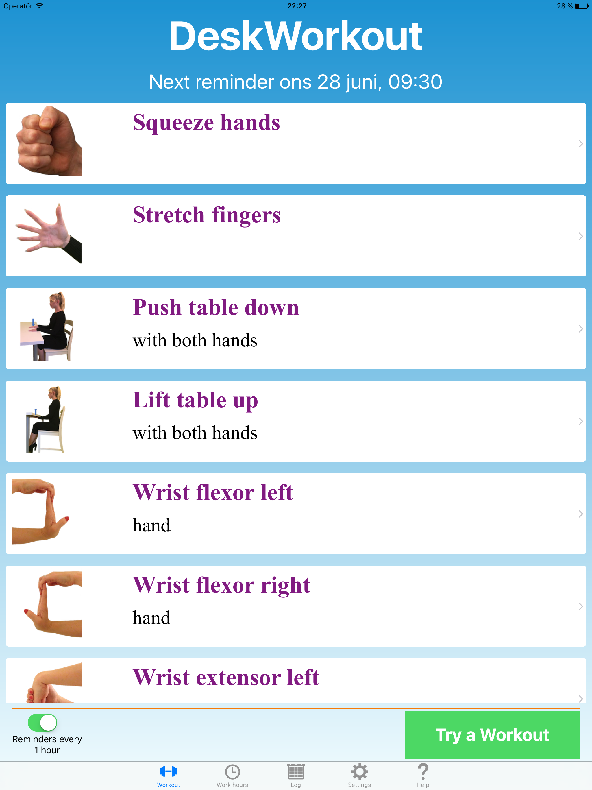 1 Minute Desk Workout