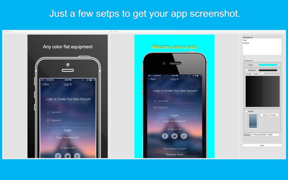 #1. Screenshot Design-Great App Mockup Generator (macOS) 来自: 文韬 杨