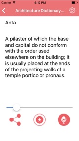Architecture Dictionary -Terms Definitions screenshot