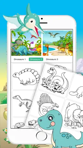 Game screenshot Dinosaurs Drawing Coloring Pages for kids apk