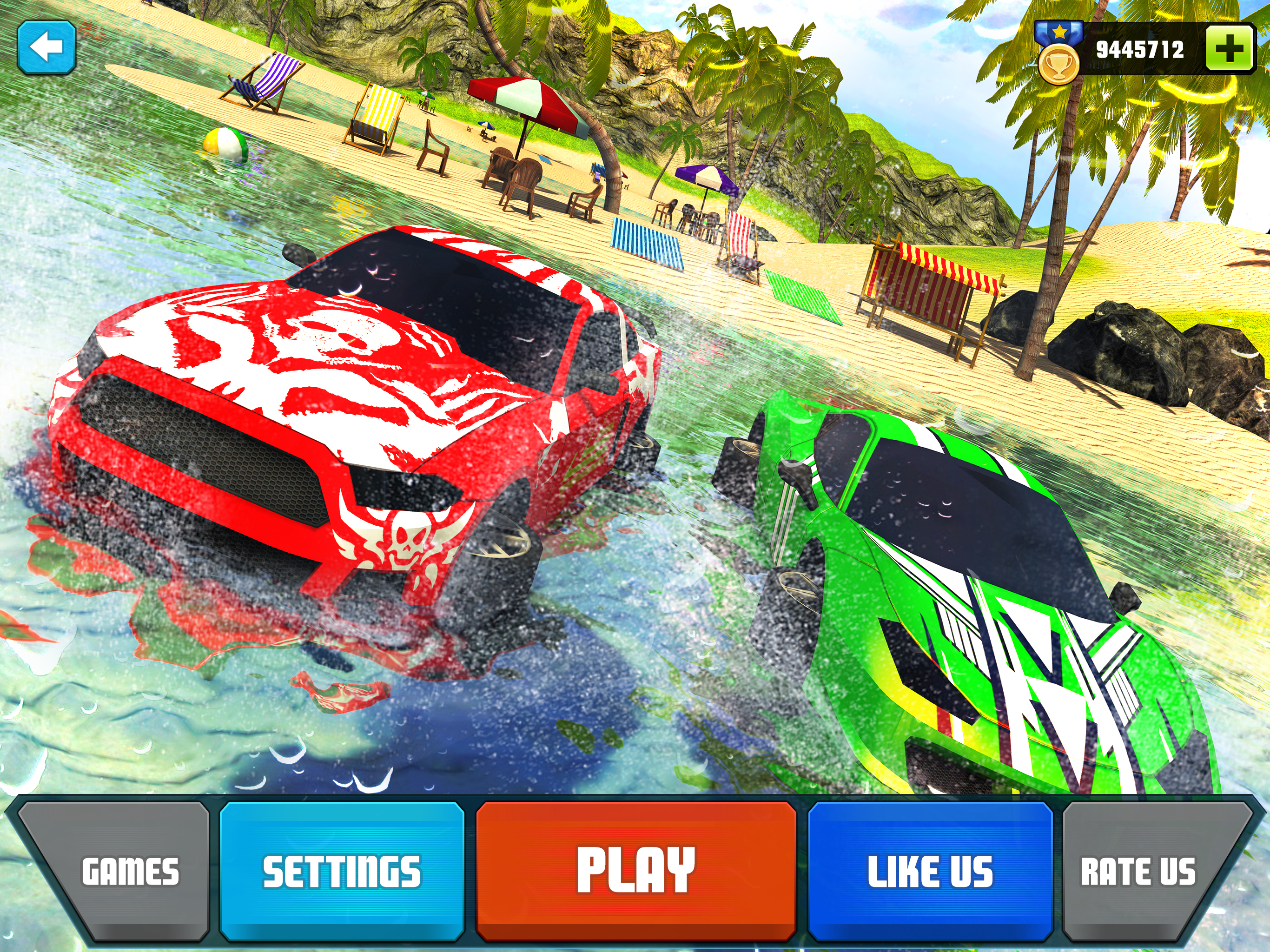 Floating Water Car Driving - Beach Surfing Racing