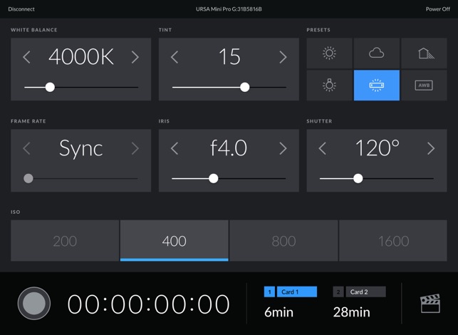 Blackmagic Camera Control